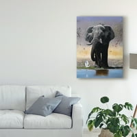 Zaštitni znak likovne umjetnosti' umjetnost na platnu slonova, čaplje i karmina', Pip McGarry