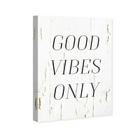 Wynwood Studio tipografija i Citati Wall Art canvas Prints 'the Good Vibes Only' Inspirativni citati i izreke-crno,