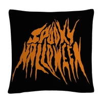 Narandžasti Spooky Metal Halloween Od Abc Dekorativnog Jastuka Za Bacanje