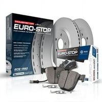 Power Stop Stražnji euro-zaustavljanje ECE-R certificirani kočnica i komplet rotora ESK odgovara Audi Q7