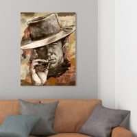 Wynwood Studio ljudi i portreti Wall Art Canvas Prints 'Cowboy' profesija-Brown, Brown