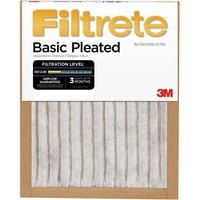 Filtrete Basic plisirani Filter za vazduh i peći, dostupan u više veličina
