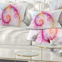 Dizalandski prekrasan ružičasti fraktalni uzorak - apstraktni jastuk za bacanje - 12x20
