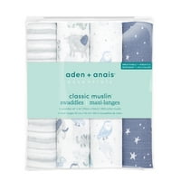 Aden + Anais Essentials muslinski pamučni pokrivač, muško, pakovanje, vrijeme za san