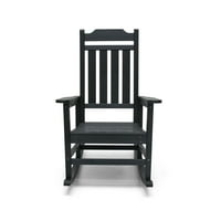 Crne sve vremenske unutrašnje-vanjske dvije stolice za ljuljanje i pomoćni sto