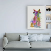 Zaštitni znak likovne umjetnosti 'mačka Rainbow Splash 5' platnena Umjetnost Fab Funky