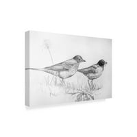 Zaštitni znak Likovna umjetnost' studija dvije ptice ' platnena Umjetnost Rustyja Frentnera