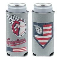 Cleveland Guardians Americana Heather Grey 12oz Slim can Cooler, Collapsible