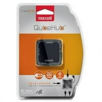 Maxell USB 2.0 QubeHub sa 4 porta Crni 191126