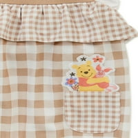 Disneyjev Winnie The Pooh bodi za djevojčice, kombinezon i komplet odjeće za glavu, 3 komada, veličine 0