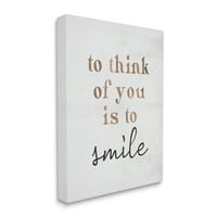 Stupell Industries Romantic Smile Quote Pretty Glam Detail Tipography Canvas Wall Art, 30, dizajn Lil ' Rue