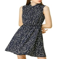 Jedinstvena ponuda ženska mini haljina sa remenom bez podstava iznad koljena bez rukava