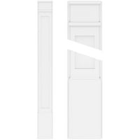 4 W 108 H 2 P Flat Panel PVC Pilaster w dekorativni kapital & baza