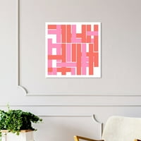 Wynwood Studio Abstract Wall Art Canvas Prints' Calabasas ' Patterns-Pink, Orange