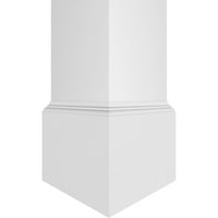 Ekena Millwork 8 W 4'H Premium kvadratni ne-Konusni glatki PVC Endura-komplet za omotavanje stubova, Mission