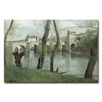 Zaštitni znak Likovna umjetnost most Mantes umjetnost na platnu Jean Baptiste Corot