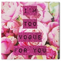 Wynwood Studio platno takođe Vogue Pink Moda i Glam modni stil života zid Art platno Print Pink Magenta 12x12