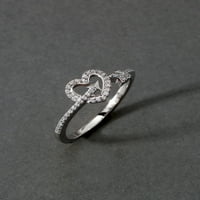 Imperial 1 8CT TDW dijamantsko srce i prsten sa strelicom od 10k bijelog zlata