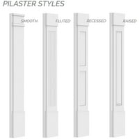10 W 108 H 2 P Kanelirani PVC Pilaster w dekorativni kapital i baza