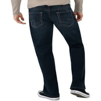 Silver Jeans Co. Muške Zac opuštene traperice s ravnim nogama, veličine struka 28-44