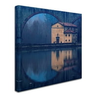 Zaštitni znak likovne umjetnosti' Most i kuća ' platnena Umjetnost massima Della Latta