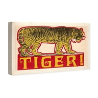Wynwood Studio Advertising Wall Art Canvas Prints' Indian Tiger ' Posteri-Crvena, Žuta