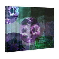 Runway Avenue Abstract Wall Art Canvas Prints 'Texture Study III' Crystals-Purple, Green