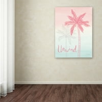 Zaštitni znak likovne umjetnosti' Sunset Palms III ' platnena Umjetnost Elyse DeNeige