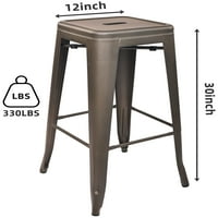 Elevon metalne barske stolice visoke stolice bez naslona unutrašnje vanjske kuhinjske stolice za slaganje,,