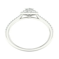 Imperial Ct TDW kruška dijamantski dvostruki oreol zaručnički prsten od 10k bijelog zlata