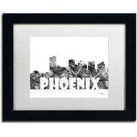 Zaštitni znak likovne umjetnosti 'Phoeni Arizona Skyline BG-2' platno Art Marlene Watson, bijeli mat, crni