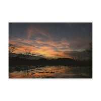 Zaštitni znak likovne umjetnosti 'Novembar Sunset Reflection' platno Art Kurt Shaffer Photographs