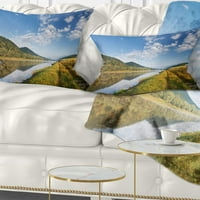 Designart Mountain River pod plavim nebom - jastuk za bacanje pejzažne fotografije-12x20
