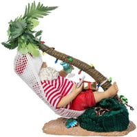 Kurt Adler Fabriché Beach Santa na Hammock-u pod palmom