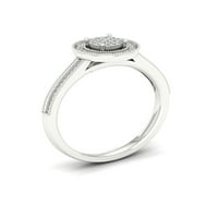 1 5CT TDW dijamantski 10k prsten od bijelog zlata u klasteru Halo