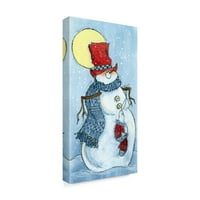 Zaštitni znak likovne umjetnosti' čovjek od snijega punog mjeseca ' platnena Umjetnost Beverly Johnston