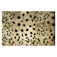 Wynwood Studio Abstract Wall Art Canvas Prints' Cheetah Cheetah ' Felines - Zlato, Crno