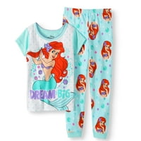 Mala sirena Ariel djevojčica pamučna uska pidžama, set