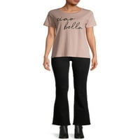 Siva Grayson socijalne žene Ciao Bella kratki rukav grafički T-Shirt