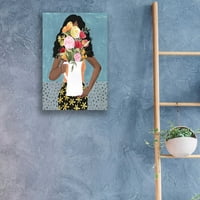 EPIC ART 'Cvjetna vaza djevojka I' by Grace Popp, akril zidni staklo, 16 x24