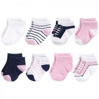Joga Sprout Baby Girl Socks, lagana ružičasta mornarica, 0- meseci