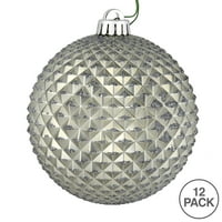 Vickerman 2,75 Pewter Durian Glitter Ball Ornament, po kesi