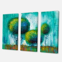 Designart 'colorful Landscape Trees Impressionist II' moderni platneni zidni umjetnički Print