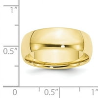 10k žuto zlato lagano udobnost FIT Vjenčana pojasa Veličina 4. 1CFL070