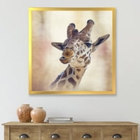 PROIZVODNJAK 'Kružnija portret žirafe VI' seoske kuće uokvirenog umjetničkog tiska