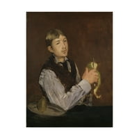 Zaštitni znak likovne umjetnosti' Mladić ljušti krušku ' umjetnost na platnu Edouarda Maneta