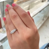 Elegantni cirkon zaručnički prsten za žene - Carat - Kvaliteta AAAA, Sterling srebrna, SAD 10,00
