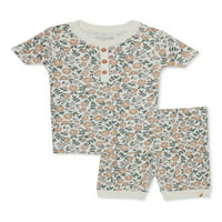 easy-peasy Toddler Unise organski komplet pidžama kratkih rukava i šorc, 2 komada, veličine 12M-5T
