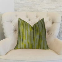 Žalfija zelena siva i krema ručno rađeni Luksuzni jastuk 16in 16in