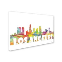 Zaštitni znak Likovna umjetnost 'Los Angeles California Skyline Mclr-2' Platno umjetnost Marlene Watson